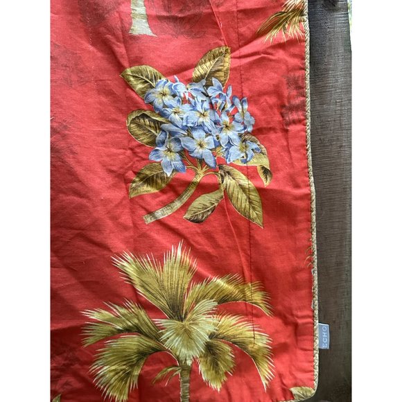 ECHO DESIGN TROPICAL FLOWERS PALMS SHAMS Lot of 2 Standard NWOT - Picture 2 of 5